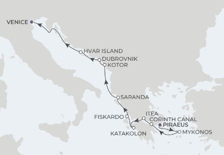 9-Night Athens to Venice 8/5/24